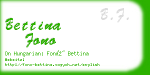 bettina fono business card